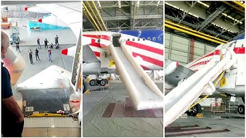 AIRBUS A350-900 DOOR 3 EMERGENCY SLIDE RAFT DEPLOYMENT TEST