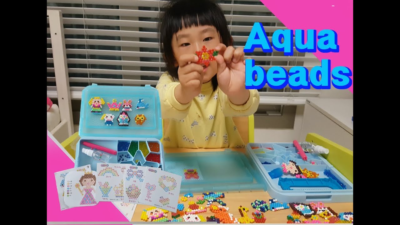Aqua beads. 아쿠아 비즈놀이 YouTube