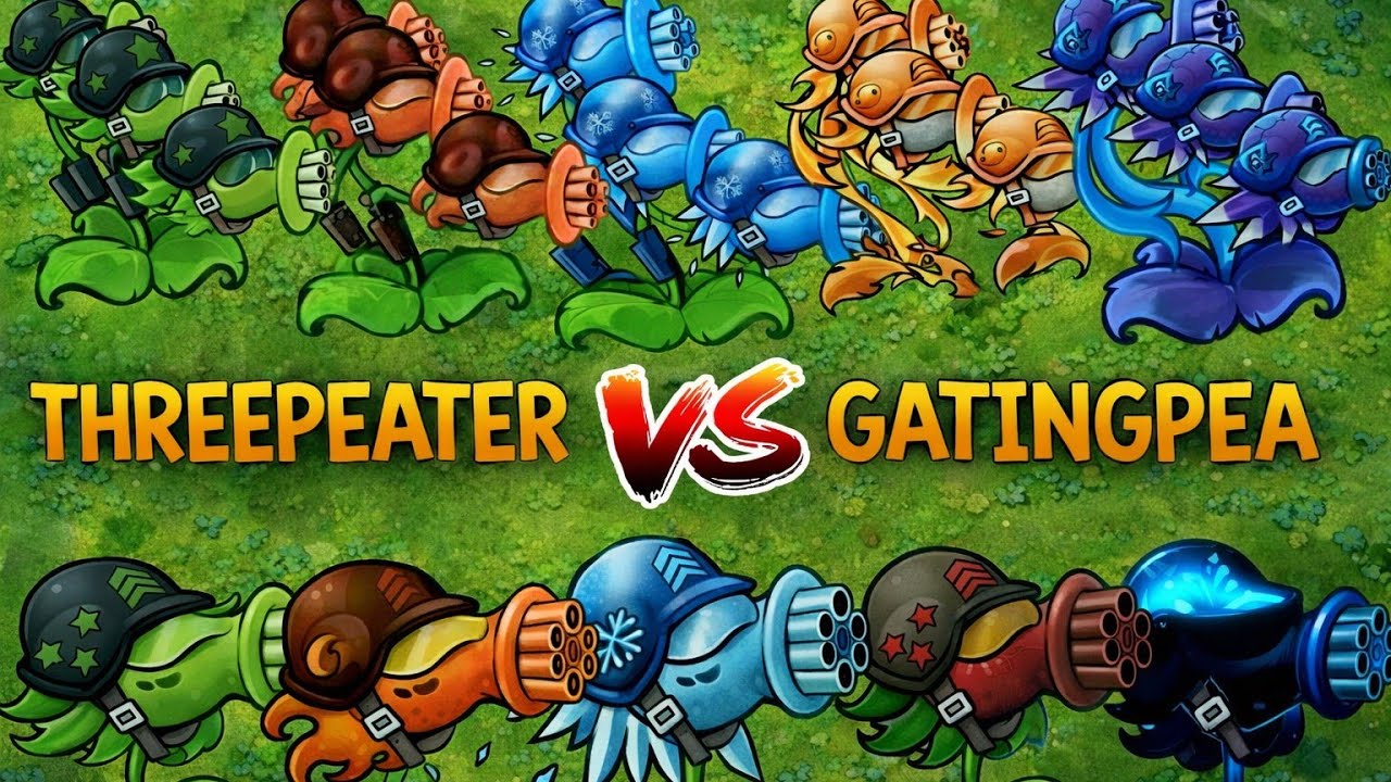 PvZ Fusion 3.3 | Threepeater Family vs Gatling Pea Family| Who Will Win?