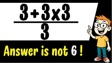 1️⃣ Can You Solve This? | 3 + 3 × 3 ÷ 3 | Most People Get It Wrong!