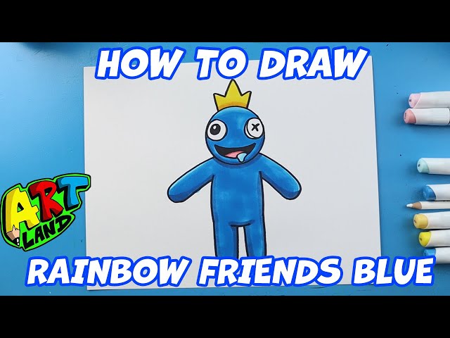 Rainbow Friends 🌈 How To Draw Blue