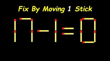 Can You Solve This Matchstick Puzzle? | Move 1 Stick to Fix the Equation!