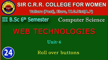 24. BSc 3/6 - Computers - Web Technologies - Unit 4 -  Roll over buttons