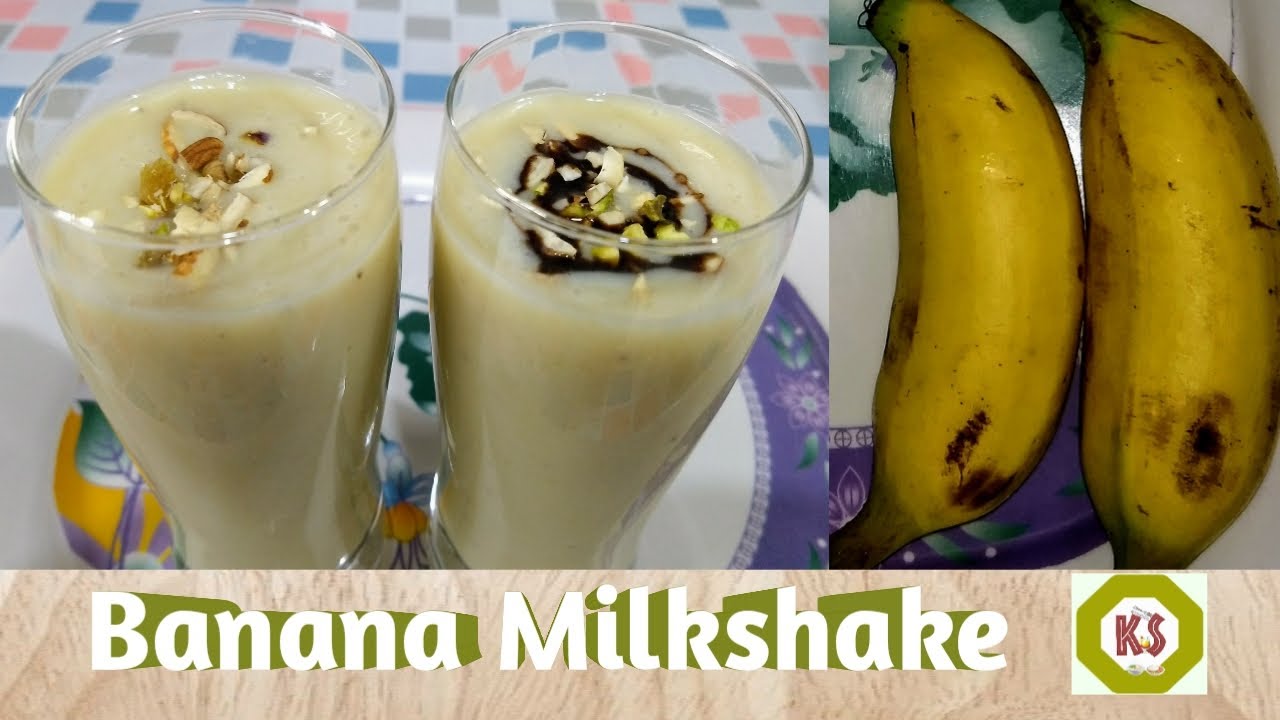 Banana Milkshakeఅరటిపండు జ్యూస్Quick Banana Juice with MilkBanana