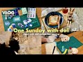 【Vlog】ドールと過ごす夏の日曜日🌻| ペーパークラフトづくり・ドールカスタム・ドール服開封|One Sunday with doll
