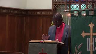 The Rev. Job Mbwilo offers a reflection during the Friday Worship at the SC Synod Assembly