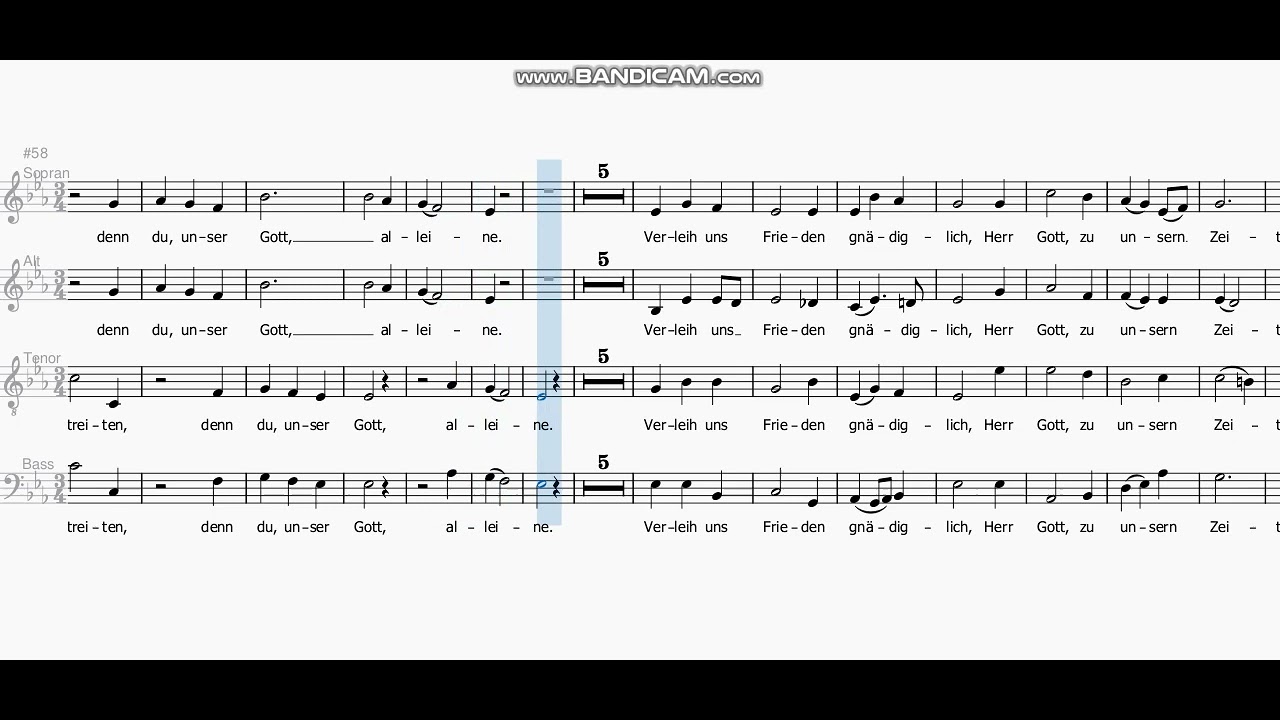 Verleih uns Frieden Mendelssohn   Alt