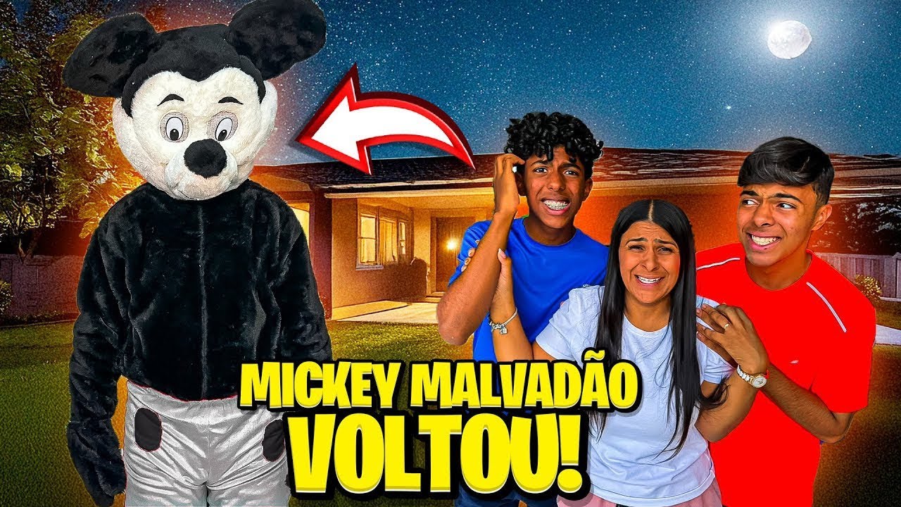 OQUE VAMOS FAZER PARA NOS LIVRAR DO MICKEY MALVADO?😱ELE ESTÁ PERSEGUINDO A NOSSA FAMÍLIA!