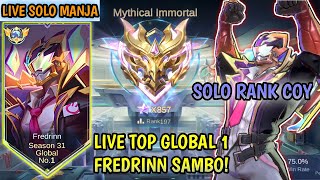 LIVE GLOBAL 1 FREDRINN SOLO RANK MYTHIC 850+!! Ke 148