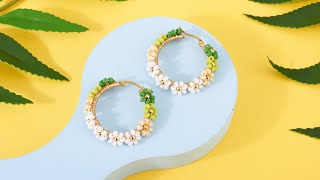 How to Make Beaded Daisy Flower Hoop Earrings | Kissitty Jewelry