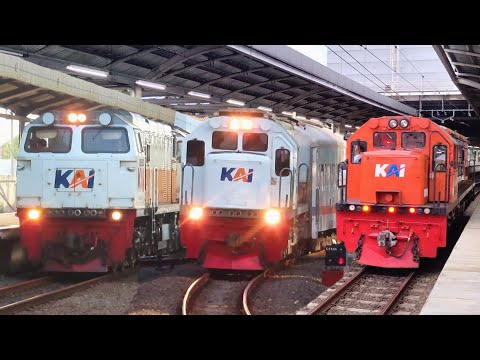 Indonesian Trainspotting Non Stop Train Action On The North Coast Of Java