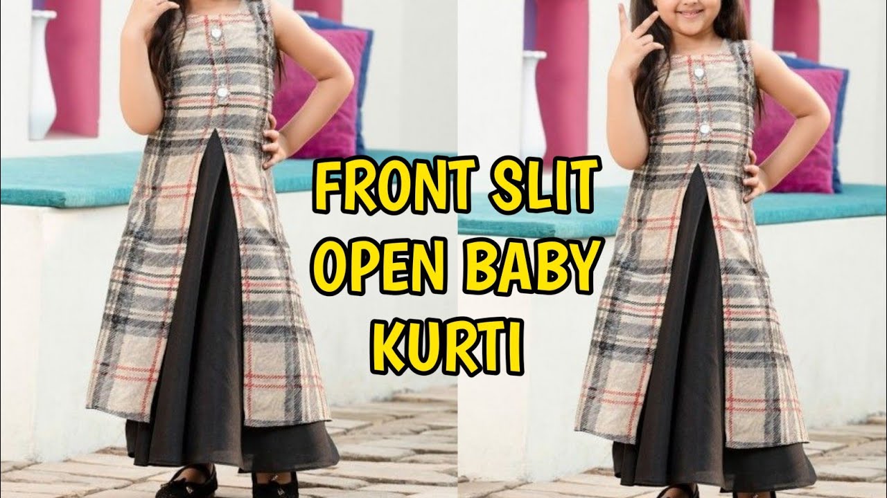 Beautiful Side slit kurti cutting and stitching/A line front open kurti  cutting and stitching - YouTube
