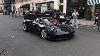 £4 Million Pagani Huayra Hypercar LOUD Revs, Exhaust Sounds, & Acceleration! | Hypercars In London