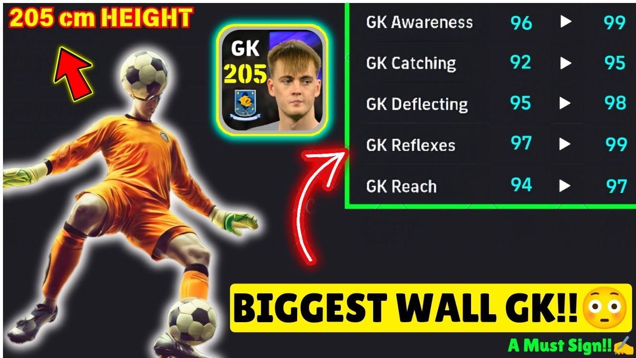 205cm HEIGHT TALLEST GOALKEEPER IN EFOOTBALL Best GK the-tallest-goalkeeper-in-football-history-youtube