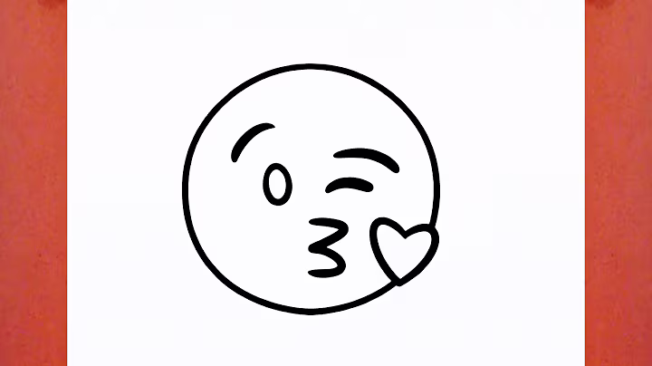 HOW TO DRAW THE KISSING EMOJI