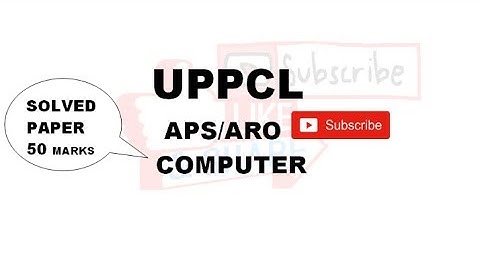 UPPCL APS/ARO  SOLVED COMPUTER PAPER