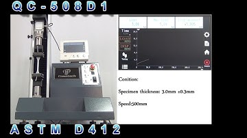 ASTM D412 Rubber tensile strength / elongation test ( by Display)
