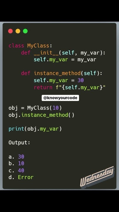 Lets evaluate your oops knowledge in python #python #developer #coding ...