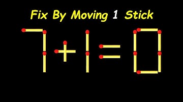 Impossible Matchstick Puzzle - Fix The Equation by moving 1 stick - Improve IQ