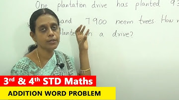 3rd & 4th STD Maths | Addition Word Problem | CBSE Syllabus Mathematics