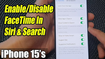 iPhone 15/15 Pro Max: How to Enable/Disable FaceTime In Siri & Search