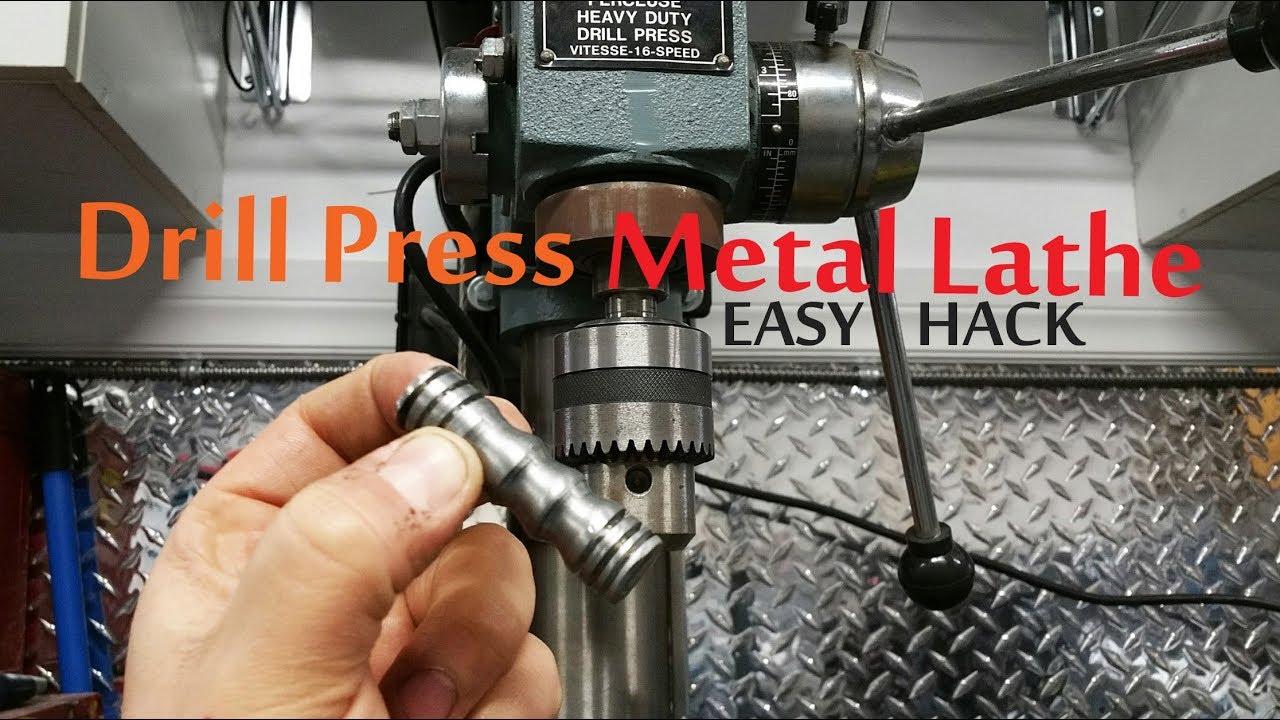 Home made metal lathe with column drill 