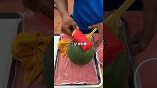 해외에서 난리난 수박 먹는 법 #수박주스 #수박먹는법 #수박펀처 #핸드믹서활용#여름간식 #캠핑레시피 #홈파티꿀팁 #리빙정보 #생활꿀팁