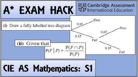 Exam Hack | CIE AS Maths | S1 | Probability Question - Tree Diagrams