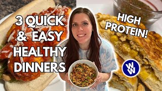 3 QUICK & EASY HIGH PROTEIN HEALTHY DINNER RECIPES | WeightWatchers Points, Calories & Protein screenshot 2