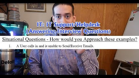 IT: IT Support/Helpdesk Interview Questions