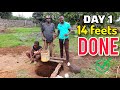 How to dig a well in kenya in just 2 weeks 14 feets done  in one day amazing 
