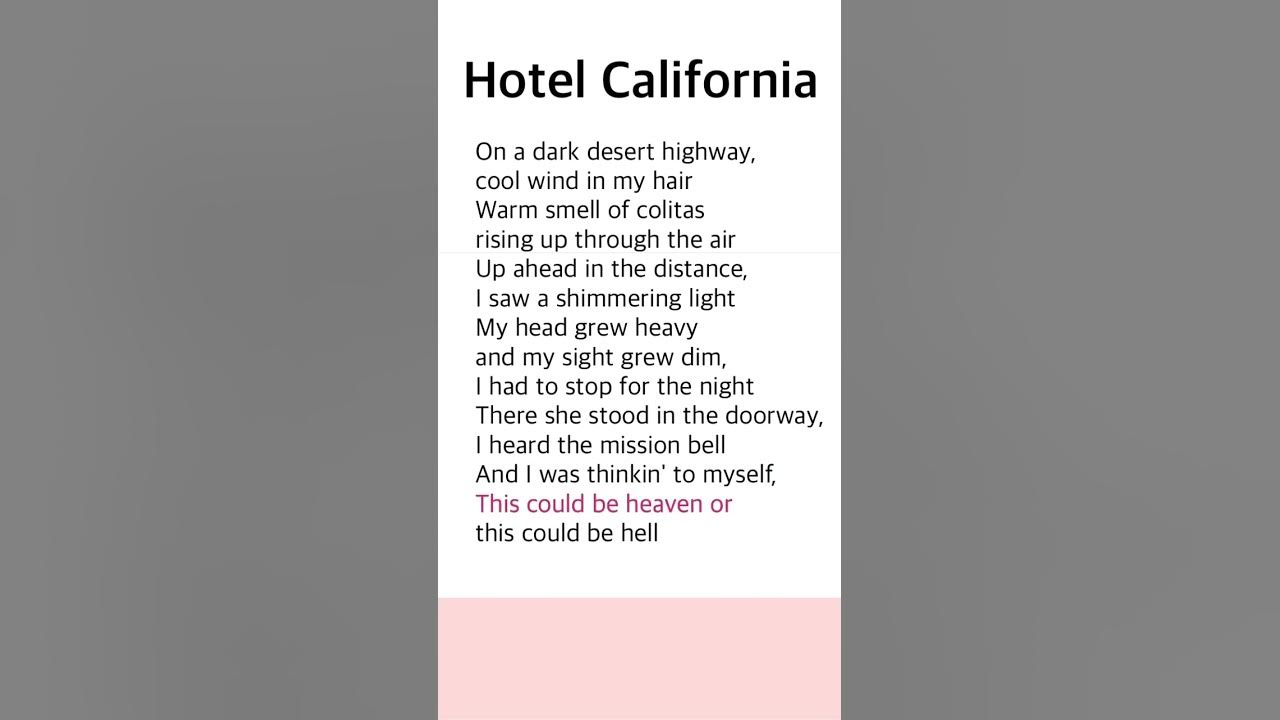 Hotel California | Eagles