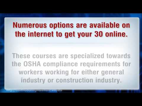 OSHA Certification 30 Hour Training YouTube