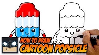 how to draw cartoon popsicle step by step tutorial