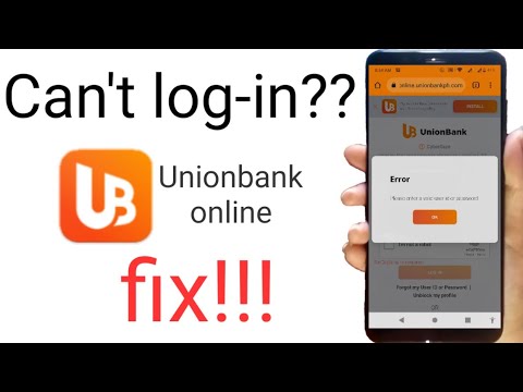 bakit hindi maka login sa union bank || login problem fix union bank online