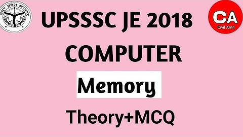 upsssc je computer Memory question||upsssc je computer previous year question paper||