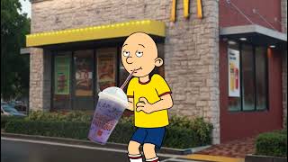 Caillou tries the Grimace Shake