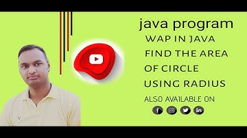 Java program to Calculate Area of Circle | java Program to Find the area of a Circle using Radius