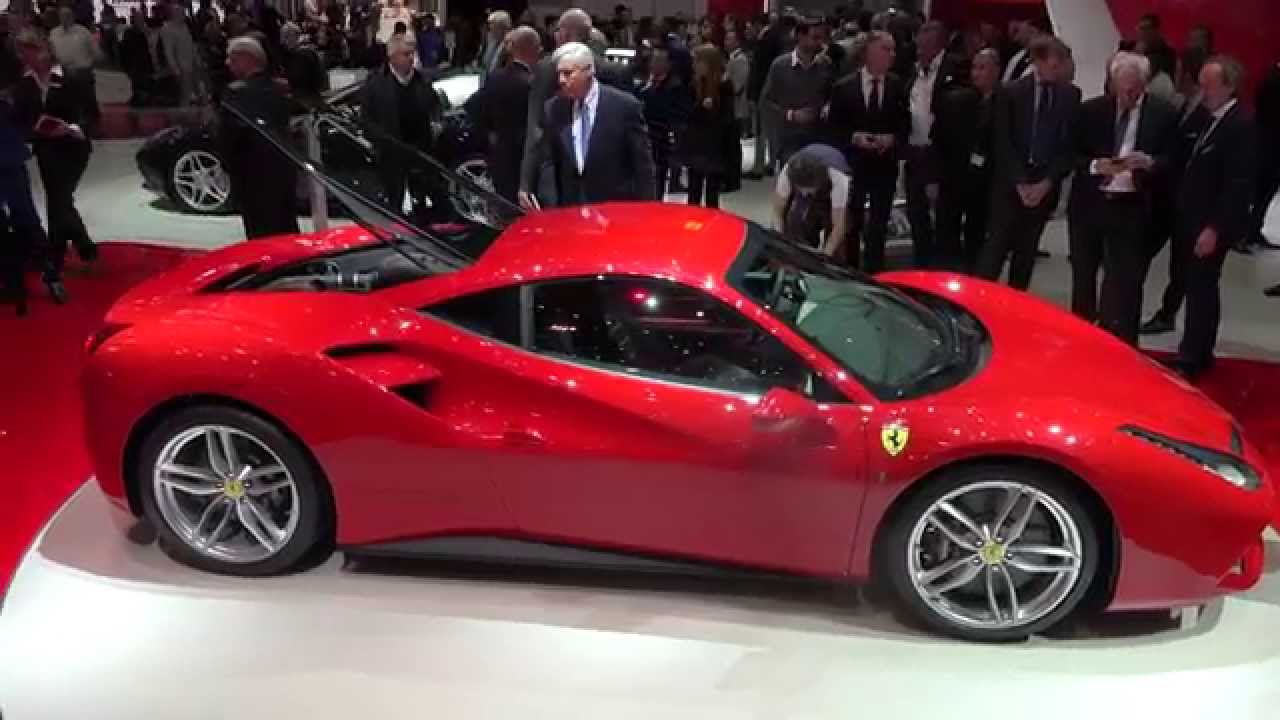 4k Red Ferrari 488 Gtb Exterior Interior And Engine Geneva 2015