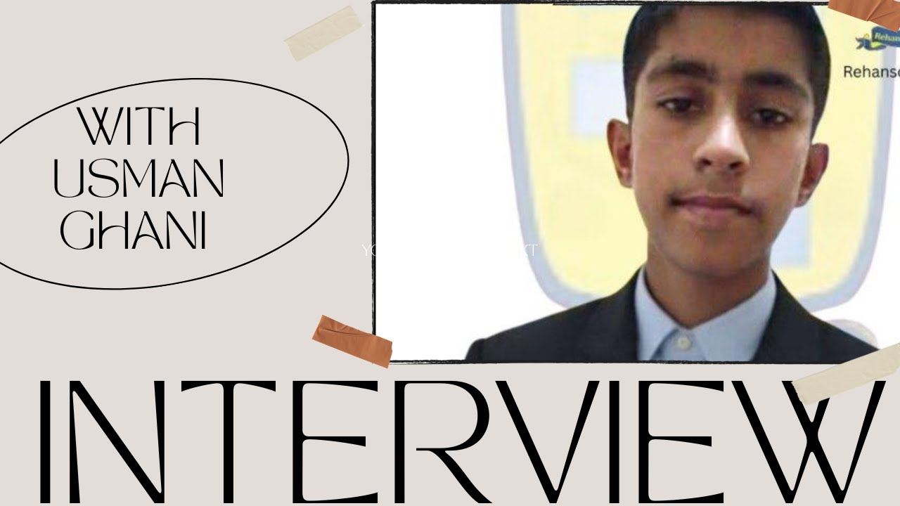 Empowering Youth: A Special Interview with Usman Ghani - YouTube