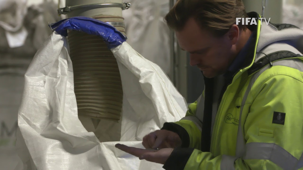 Recycling of the football turf pitches at the Home of FIFA