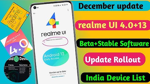 Realme UI 4.0 +Android 13 Stable Software Update//Realme Android 13 Update Device List//New Ui 4.0