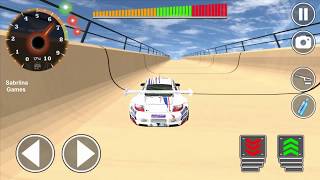 Impossible mega ramp Red sports car stunt drive level 3-4 gameplay screenshot 5