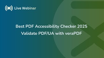 Best PDF Accessibility Checker 2025: Validate PDF/UA with veraPDF and PDFix