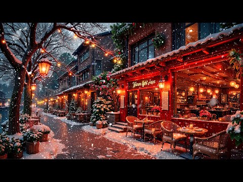 Peaceful Winter Porch Jazz Relaxing Winter Snowfall With Soft Jazz Melodies For Study Work Sleep