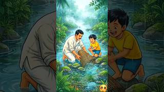 Rainy day fish curry 90s life😍 #ghibli #asmr #shorts #villagelife