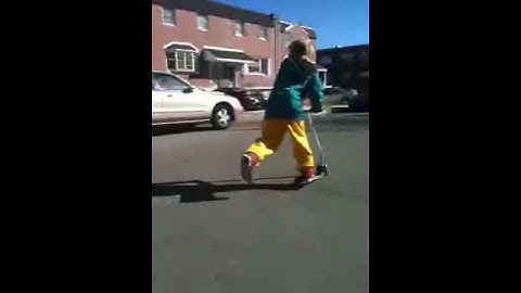 9 year old scootering