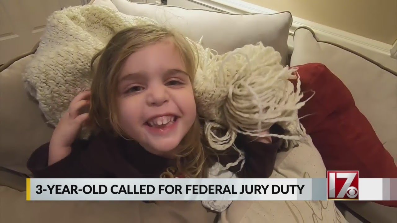 3-year-old called for federal jury duty