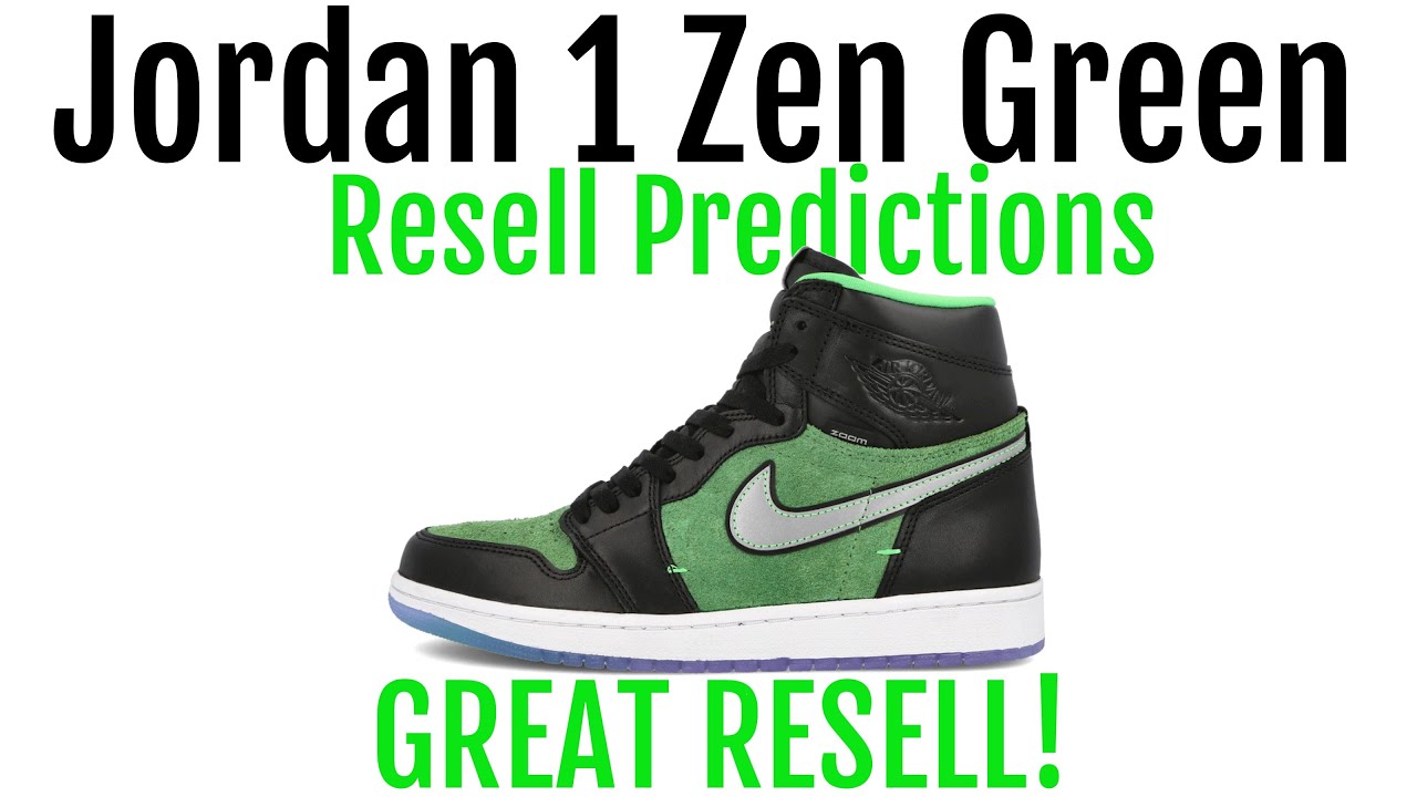 air jordan 1 zoom zen green resell price