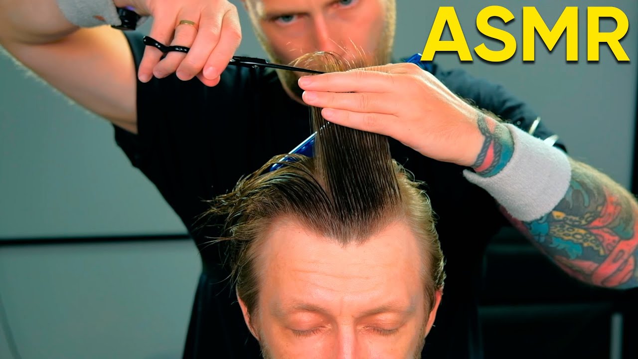ASMR Стрижка только ножницами. Гарантированный сон! 💈 ASMR ПАРИКМАХЕР